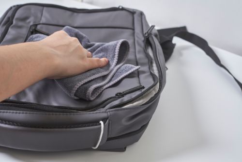 how to wash a backpack wiping exterior down