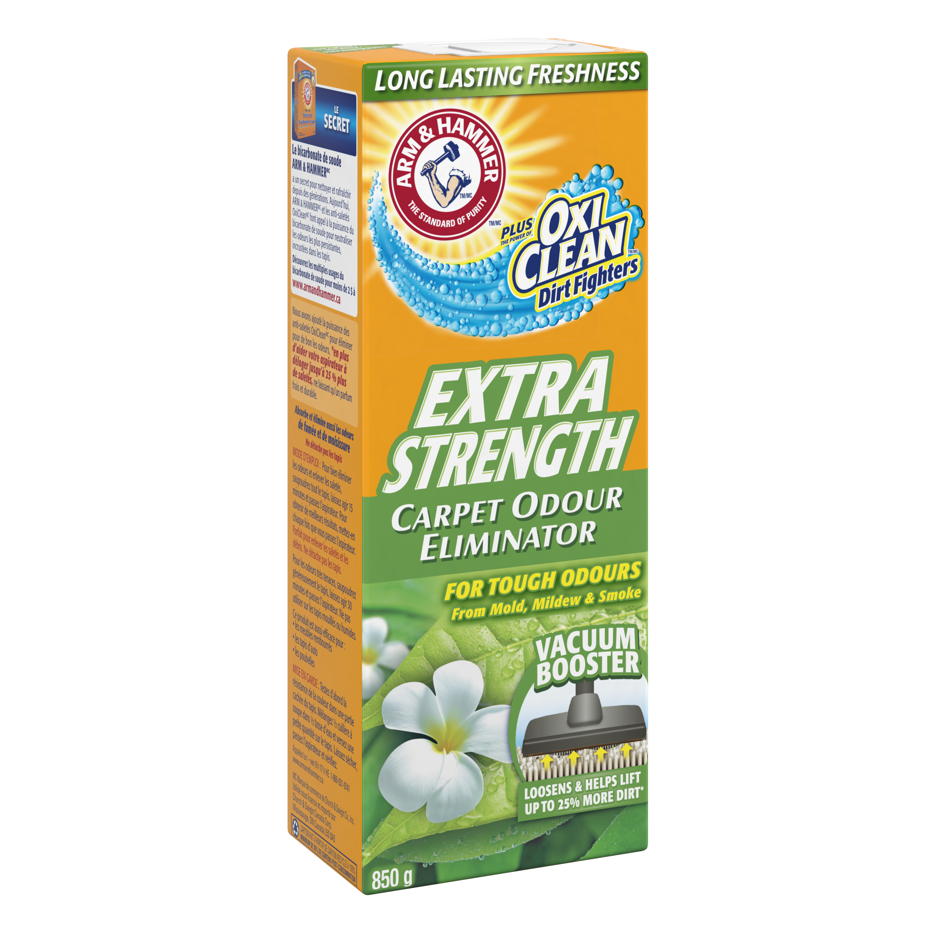 ARM & HAMMER™ Plus OxiClean™ Dirt Fighters Carpet Odour Eliminator, (type)