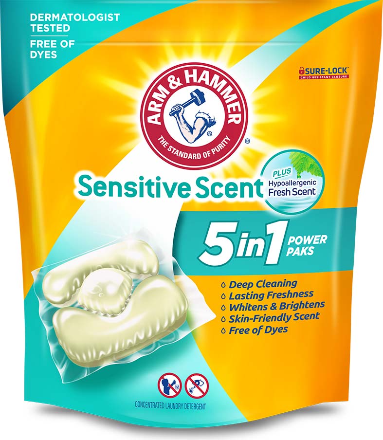 Arm & Hammer Laundry Detergent, Concentrated, 3-in-1 Power Paks, Fresh Scent - 24 paks, 1.05 lb