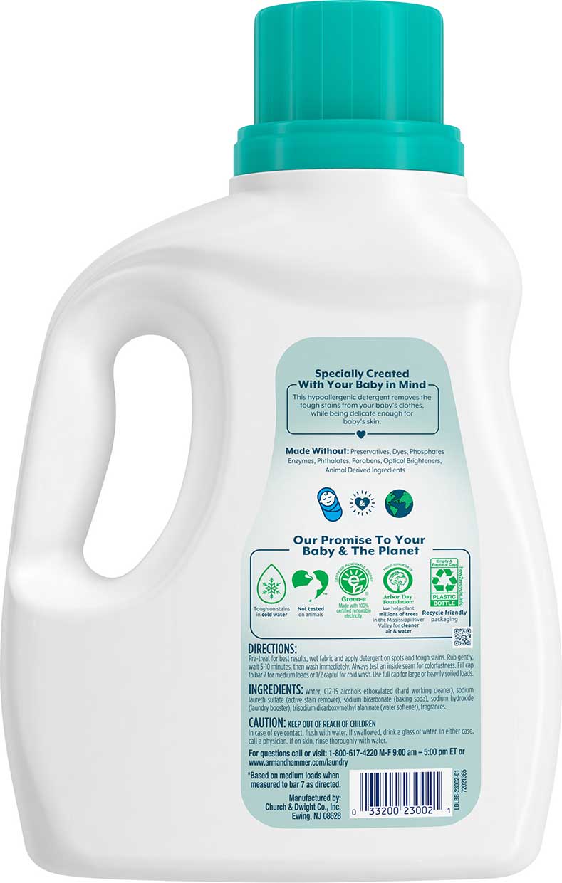 ARM & HAMMER Baby Hypoallergenic Liquid Laundry Detergent, For Newborns