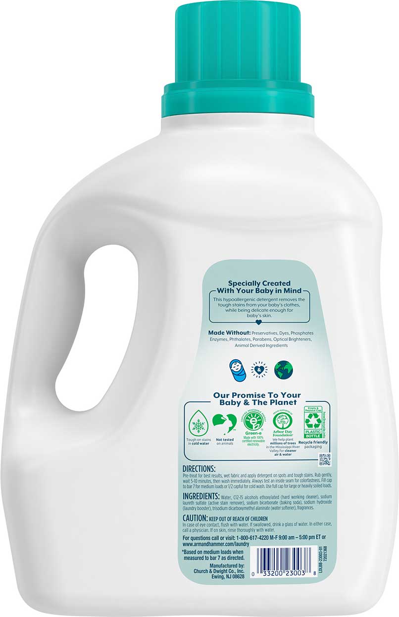 ARM & HAMMER Baby Hypoallergenic Liquid Laundry Detergent, For Newborns