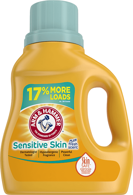 ARM & HAMMER Sensitive Skin con aroma fresco hipoalergénico, detergente  líquido para ropa, de alta eficiencia.