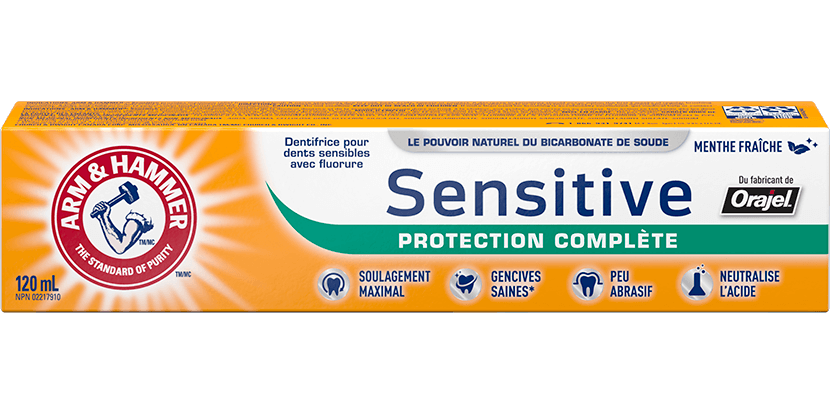 Protection complète ARM & HAMMER<sup>MC</sup> pour dents sensibles (type)