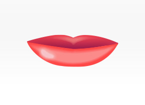 Image of lips after completing the healing stages of a cold sore.