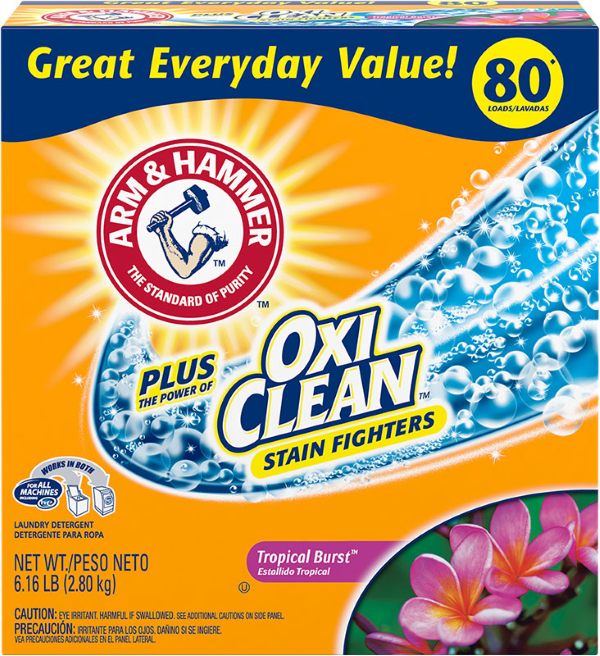 Powder Laundry Detergent plus OxiClean HE Comptible